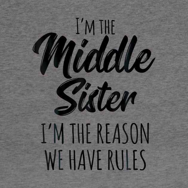 Middle Sister  Funny I Am Reason We Have Rules Sibling by Saboia Alves